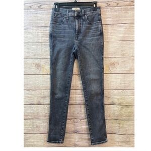Madewell High Rise Faded Black Stretch‎ Skinny Jeans Size 26